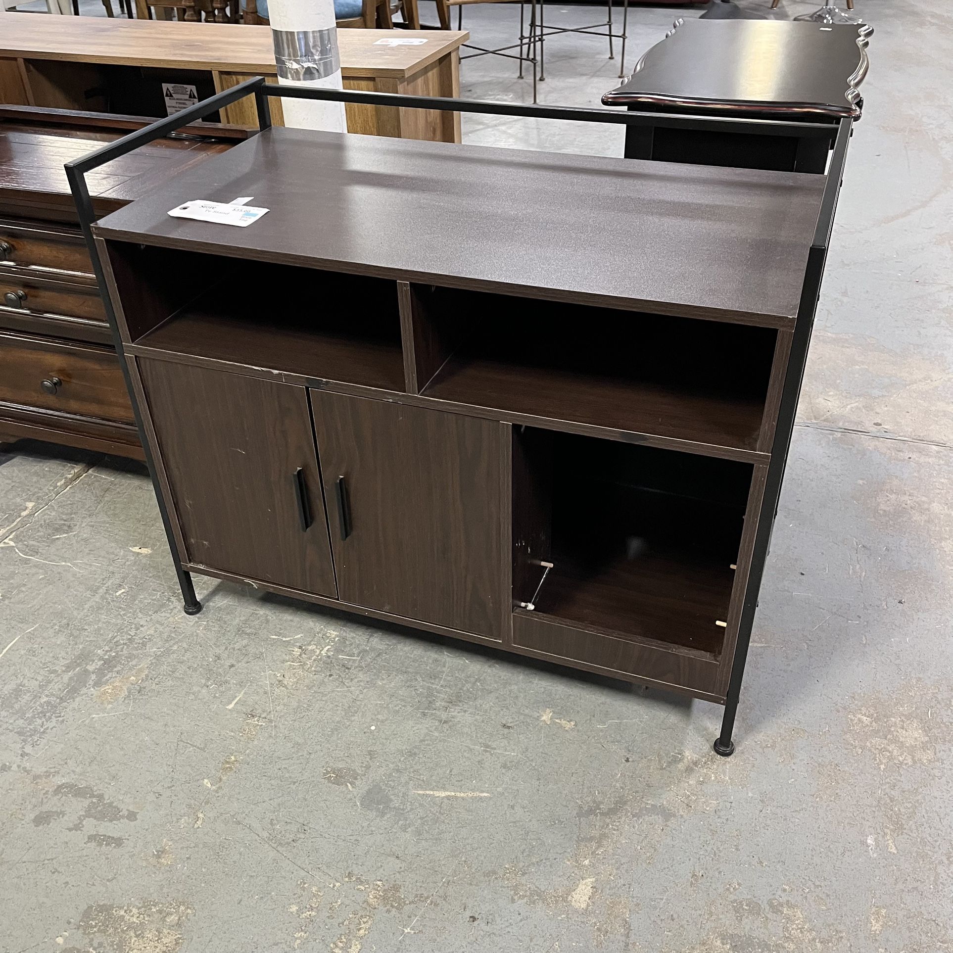 Dark Brown Tv Stand Cabinet (in Store)