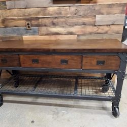 Modern Industrial Desk/Entertainment Stand