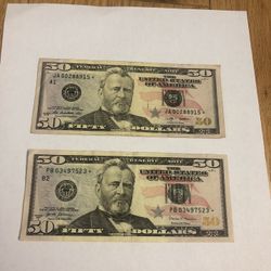$50 - Star Note - Set of 2