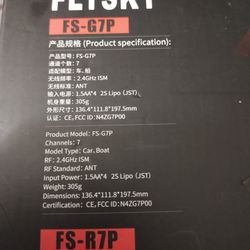 Brand New N/Box Flysky G7p W/ Receiver 