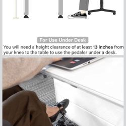 Under Desk Bike Pedal Exerciser Ergometer with LCD Display – Mini Pedal Exerciser for ARM-LEG 