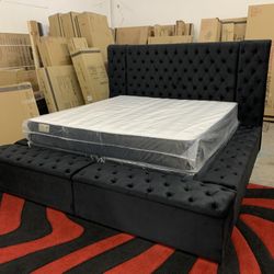 $1199 Brand New King Bed Frame With Mattress (Read Description Below)
