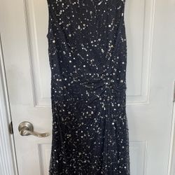 Navy blue evening dress