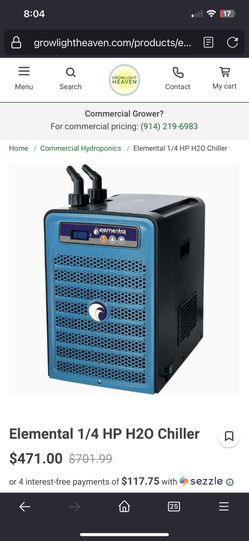 Elemental 1/4 Horsepower Water H20 Cooler