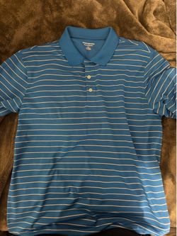 Amazon Essentials Men’s Striped Polo Shirt – Size L