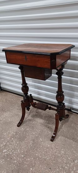 ANTIQUE SEWING TABLE/STORAGE rare find