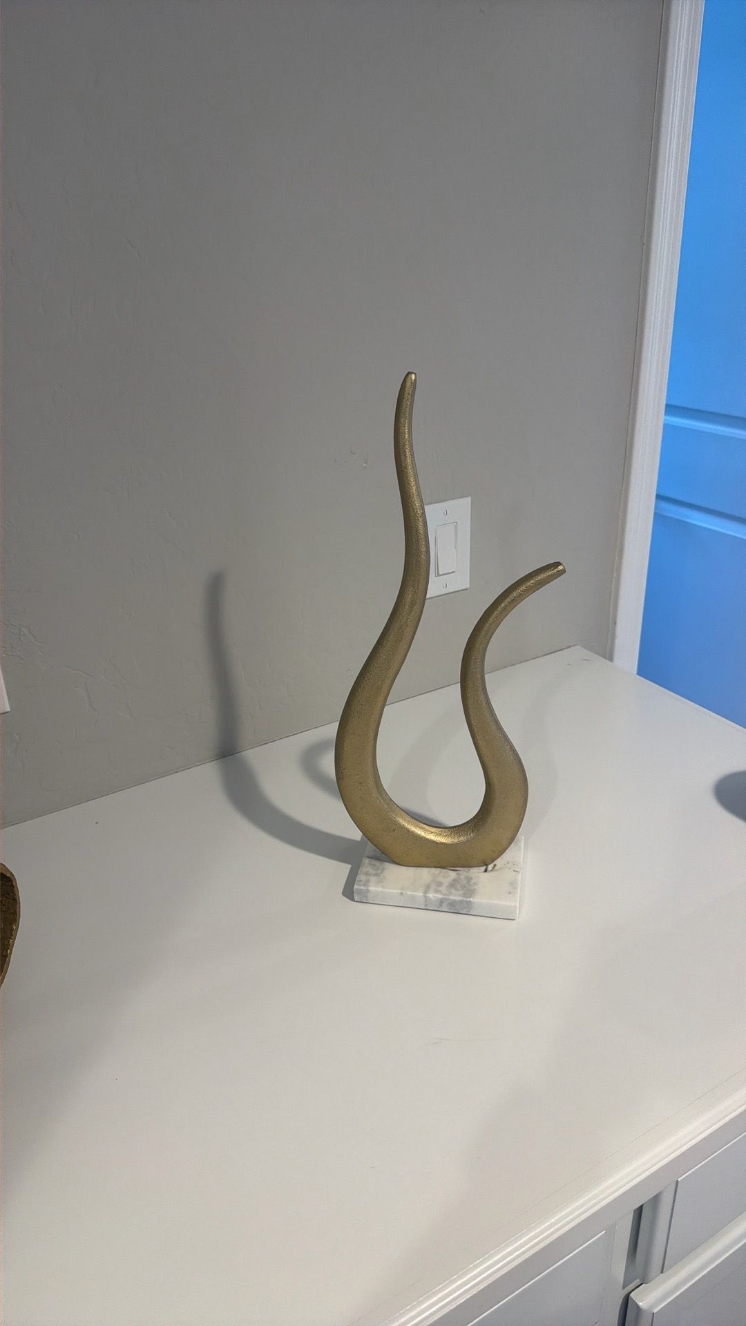 Gold Abstract Sculpture
