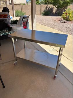 Stainless steel table