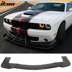 Fits 2015-2023 Dodge Challenger SRT Hellcat Gloss Black Front Bumper Lip PP 3PCS