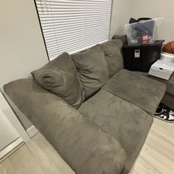 Sofa & Queen Size Bed W/Frame 