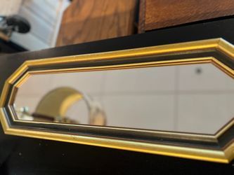 Small Gold Mirror With Black Trim