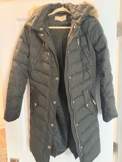 Michael Kors navy green Quilted Puffer Coat
