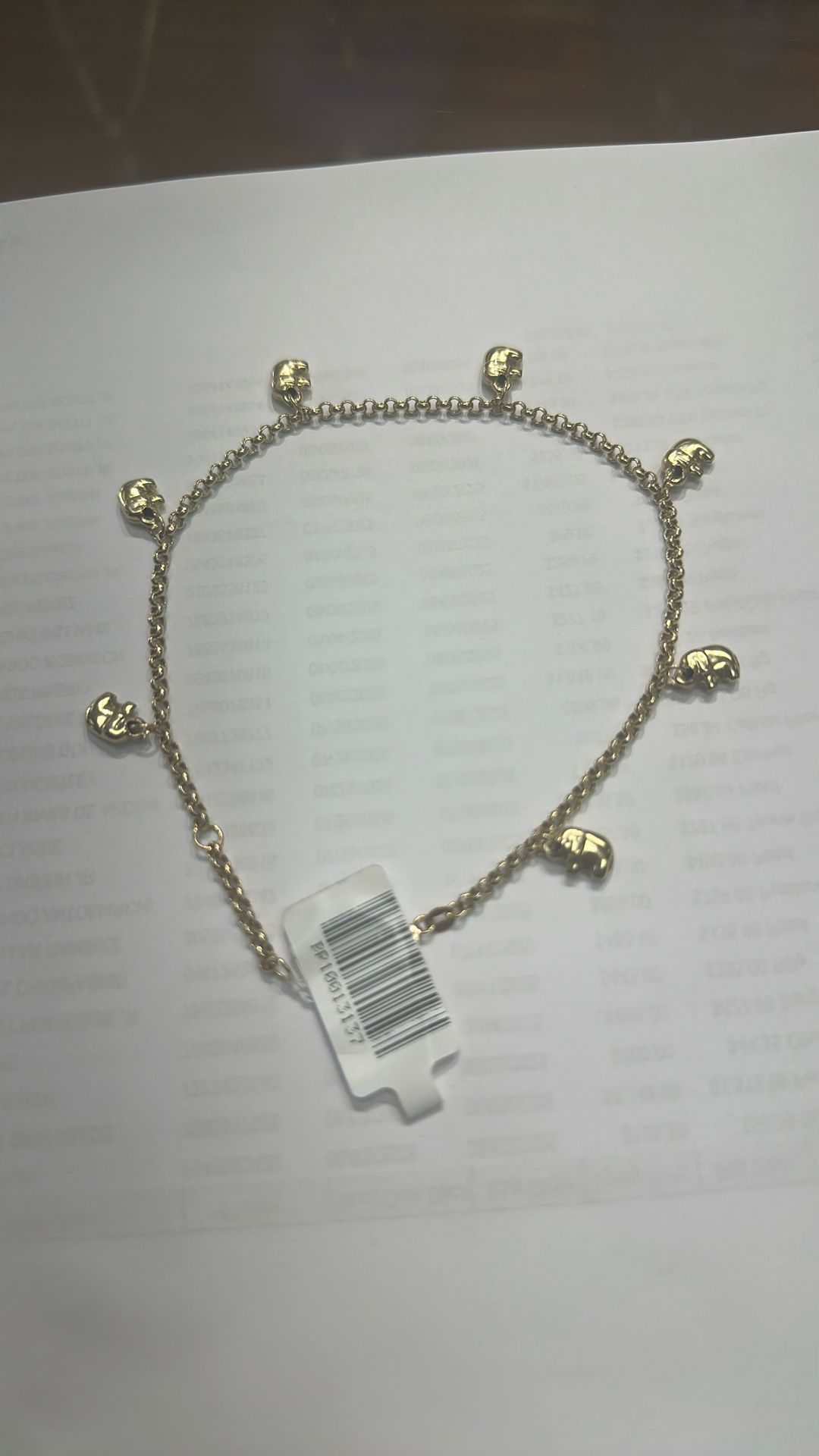 Gold Anklet With Charms