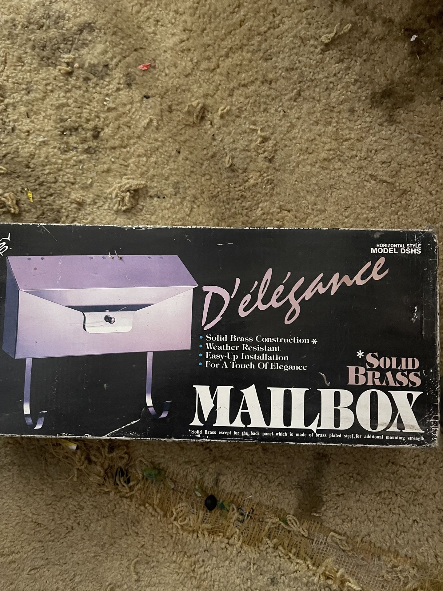 New Solid Brass Horizontal Style Mailbox