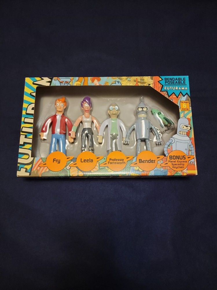 Futurama Bendable Poseable Full Set NIB