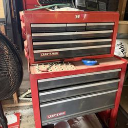 Vintage Craftman Tool Chest With Top Chest Included