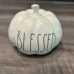 Rae Dunn Medium BLESSED Pumpkin 