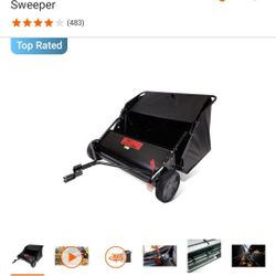Brinly-Hardy 42 in. 6-Brush High-Speed Tow-Behind Lawn Sweeper $150 