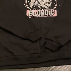 Blondie Black Sweatshirt With Fringe on back