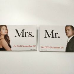 Mr. & Mrs. Smith Promotional Pins