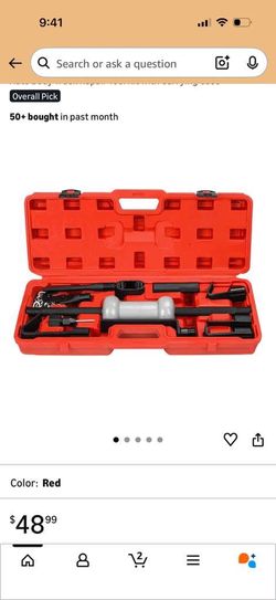 13pcs Slide Hammer Dent Puller Set, Automotive Dent Remover with 10lbs Slide Hammer Universal Slide Hammer Auto Body Truck Repair Tool Kit with Carryi