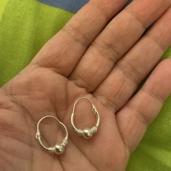 Real Silver Hoop Earrings