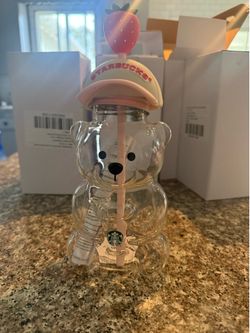 Starbucks pink bear cups
