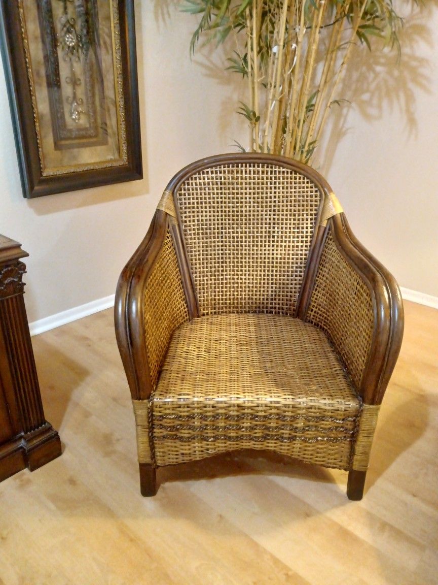 Rattan/Wicker Chair-Malibu Style From PierI