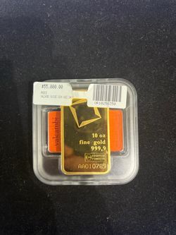 10 oz Valcambi Suisse Fine Gold Bar (.9999 Pure 24K) in Protective Capsule