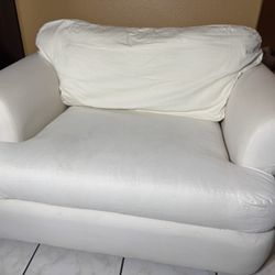 White Couch With Cover 