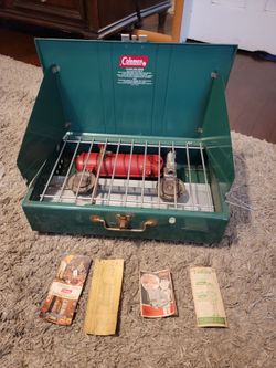 Coleman Dual Fuel Vintage Camping 2 Burner Stove