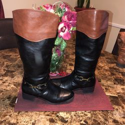 Boots Black End Brown Size 7.5 Women