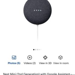 Google Nest Mini W Google Assistant Charcoal. 