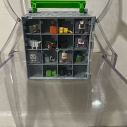 Minecraft Mini Figure Collector Case Cube w/ 10 Figures Mattel 2014 – Storage