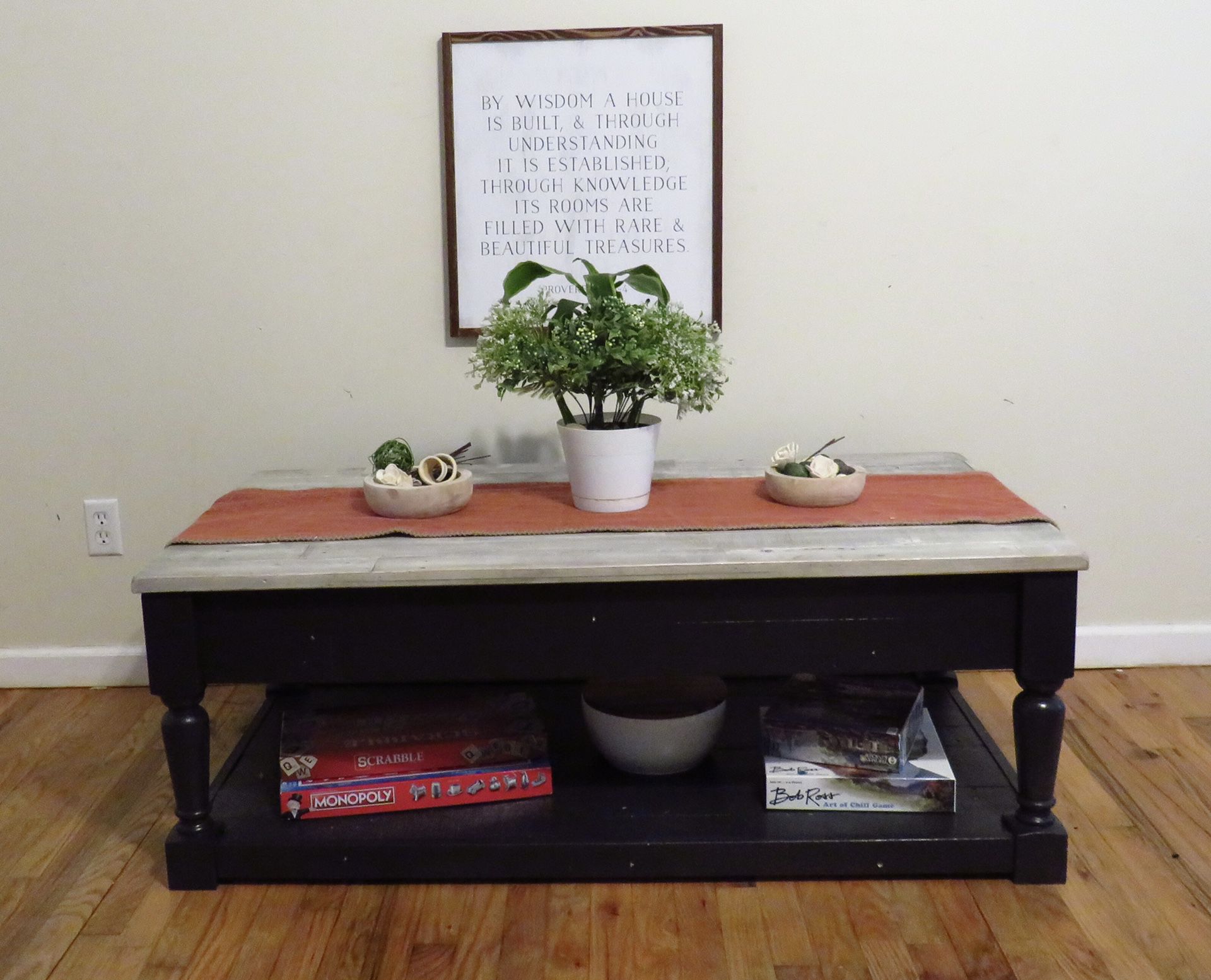 Refinished Rustic Farmhouse Style Coffee Table