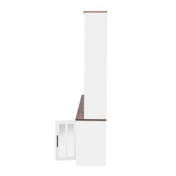 95.5 W Wall Unit Entertainment Center with Bookshelves for TVs up to 80, Modern TV Stand Media Console with Cabinets, Tempered Glass Doors and Adjusta
