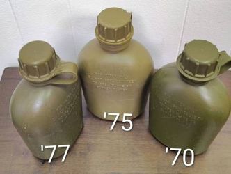 70 '75 77 US Military Vintage Water Canteen Great Patina lot of 3