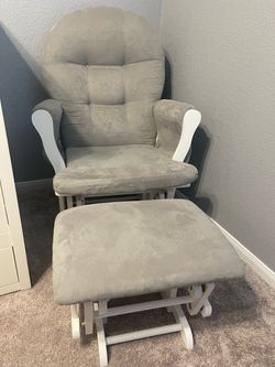 Grey rocking chair
