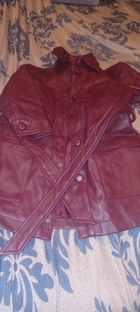Little Girl Nova Kids Leather Jacket Size 4
