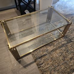 Henf Modern Rectangular Glass Coffee Table 