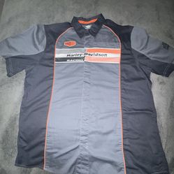 brand new harley davidson button down