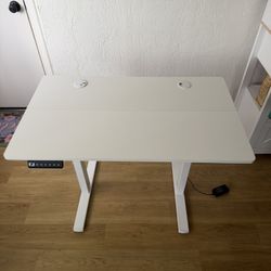 White Adjustable Standing Desk
