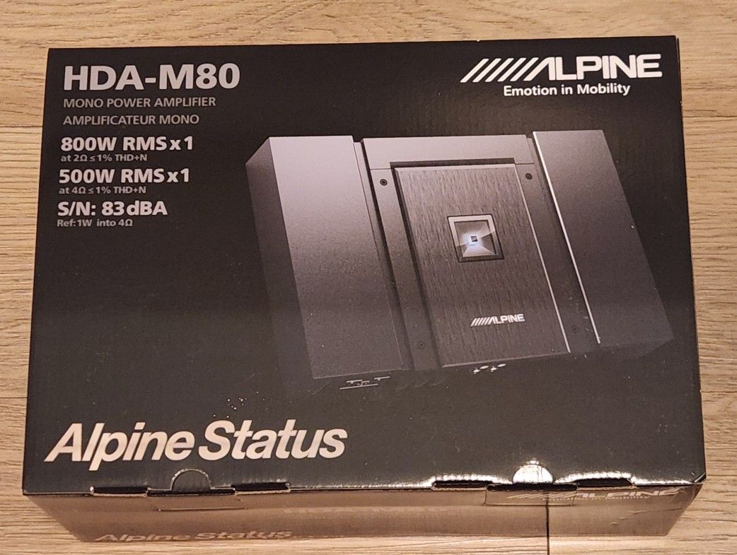 Alpine STATUS HDA-M80 Subwoofer Amp Never Opened!