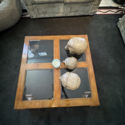 Coffee Table - Wood and Glass 