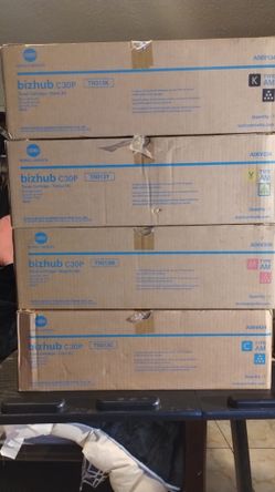 Konica Minolta TN313 Toner Cartridge Set 4 Yellow Magenta Cyan Black Bizhub C30P