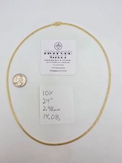 10k gold 24" 3mm Miami Cuban link chain