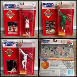NEW Three Starting Lineup 1995 HOFs Figures Wilkins Olajuwon Ewing $25 for All xox