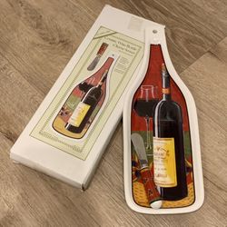 NEW-Ceramic Wine Bottle Cheese Server With Matching Spreader