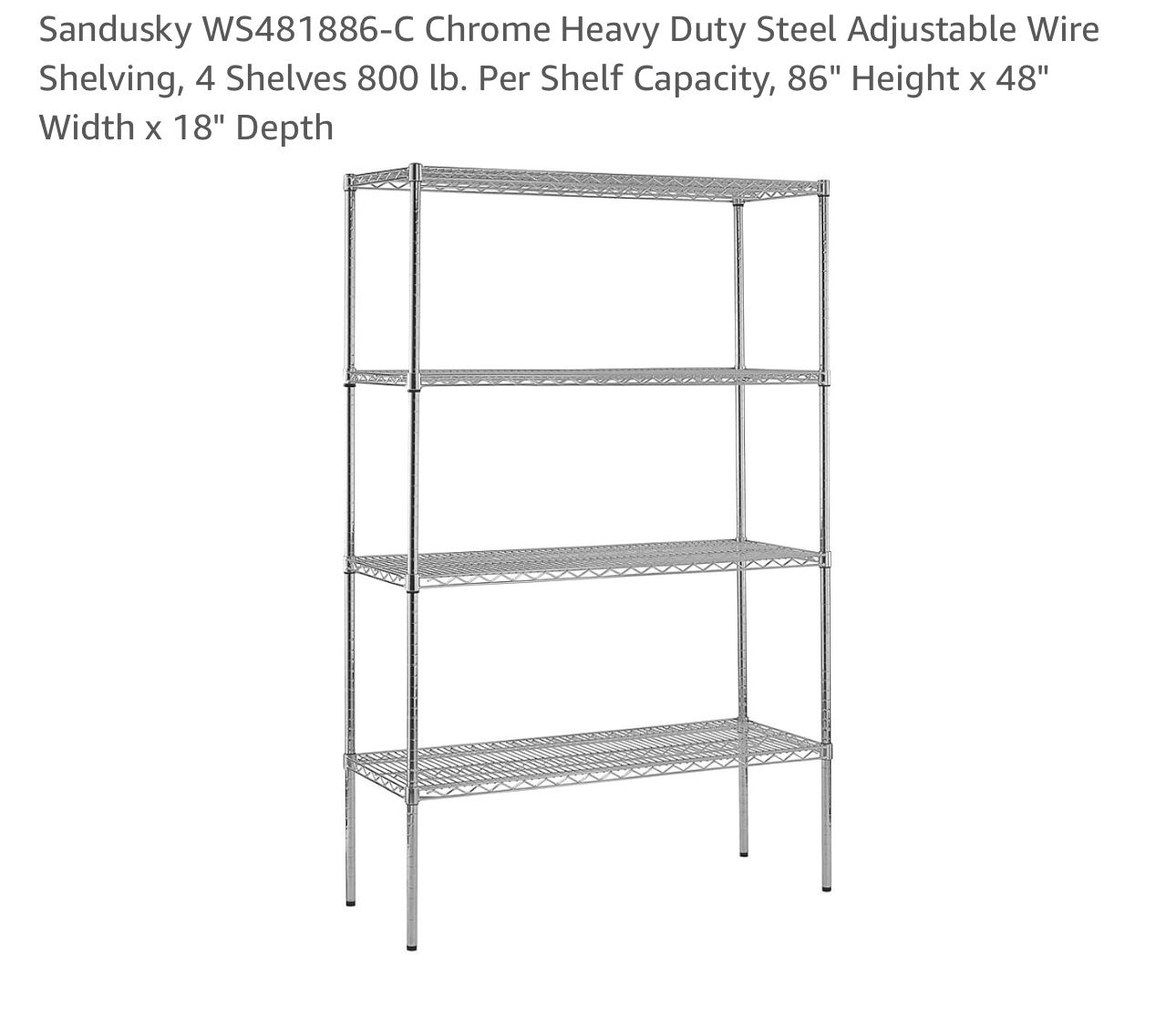 Two Heavy Duty Garage Shelves