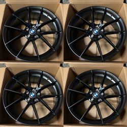 New 18 Inch M-Sport Style Rims Wheels for BMW 18x8 +34, 18x9 +41 (5x120) Black